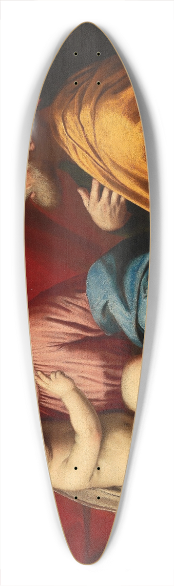 Giovanni Battista Salvi da Sassoferrato - The Holy Family 39.3 inch art pintail longboard deck