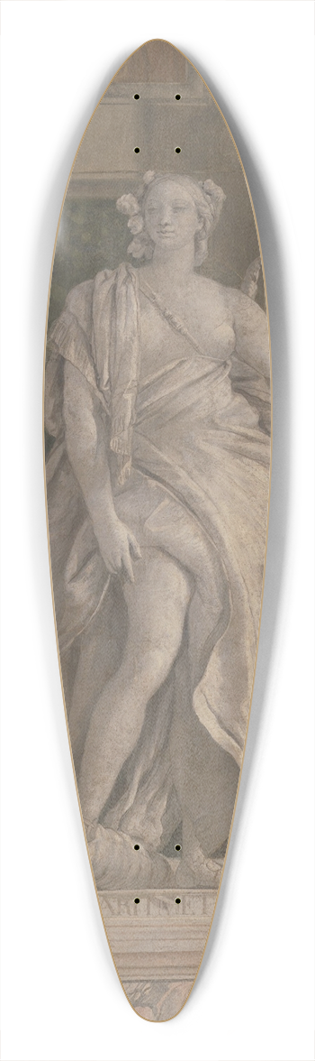 Giovanni Battista Tiepolo - Allegorical Figure Representing Arithmetic 39.3 inch art pintail longboard deck