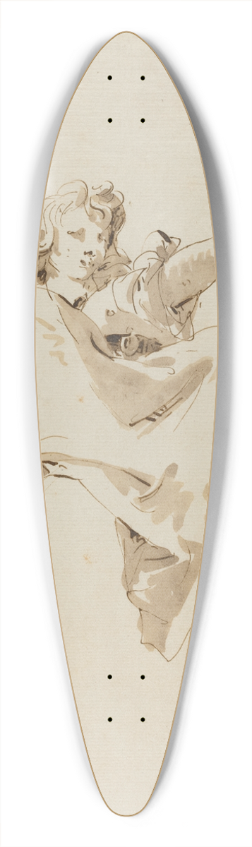 Giovanni Battista Tiepolo - A Woman Seated on a Cloud, Seen from Below 39.3 inch art pintail longboard deck