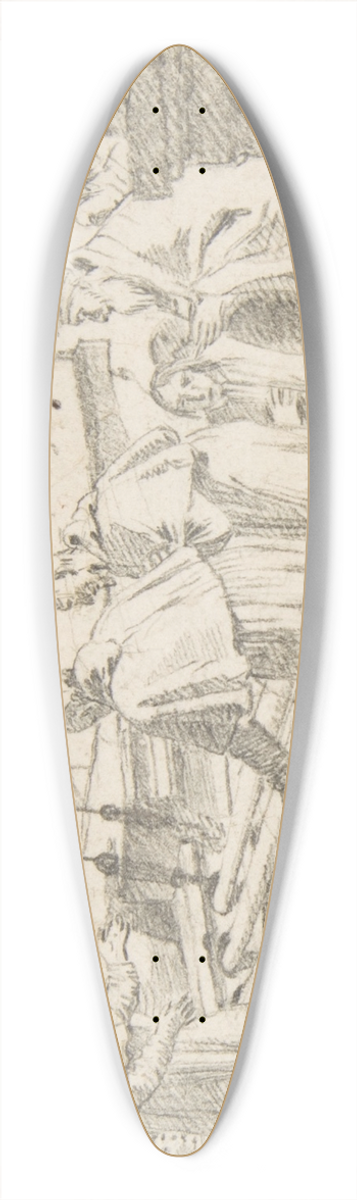 Giovanni Battista Tiepolo - Bishops and Monks Being Received at a Ship by a Venerable Dignitary 39.3 inch art pintail longboard deck