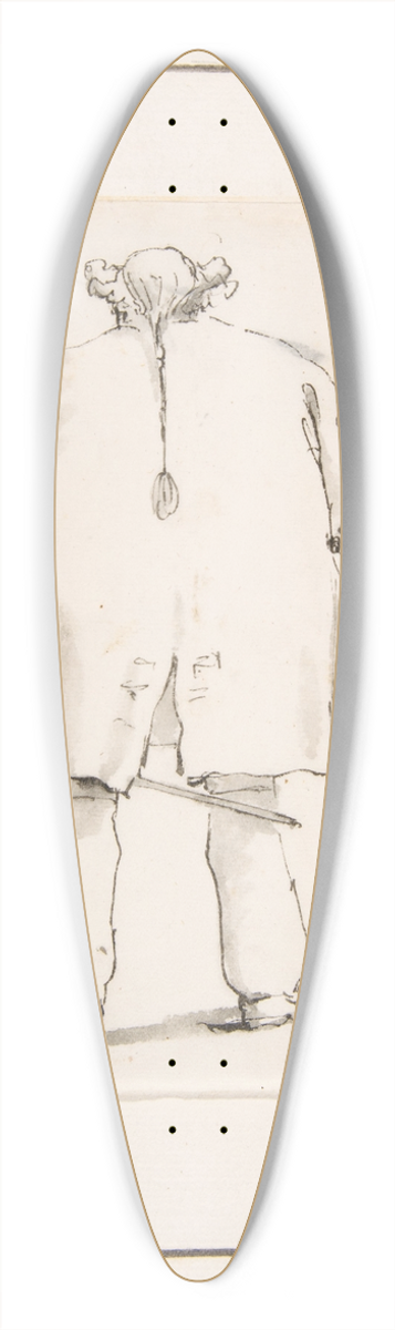 Giovanni Battista Tiepolo - Caricature of a Fat Man, Seen From Behind 39.3 inch art pintail longboard deck