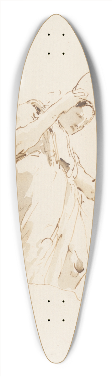 Giovanni Battista Tiepolo - Standing Woman Holding a Hoop 39.3 inch art pintail longboard deck