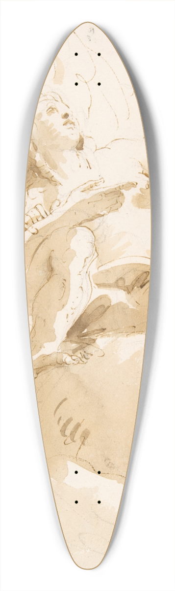 Giovanni Battista Tiepolo - Time and Truth 39.3 inch art pintail longboard deck