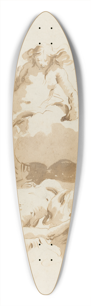 Giovanni Battista Tiepolo - Venus and Cupid Discovering the Body of Adonis 39.3 inch art pintail longboard deck