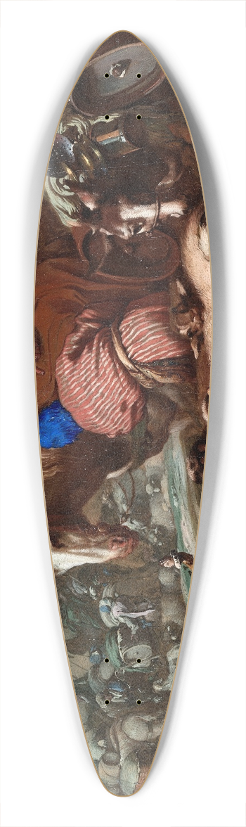 Giovanni Benedetto Castiglione - The Oath of Abrahams Servant 39.3 inch art pintail longboard deck