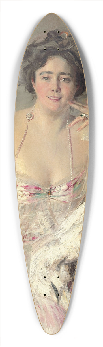 Giovanni Boldini - Portrait of Lady Nanne Schrader, ne Wiborg 39.3 inch art pintail longboard deck
