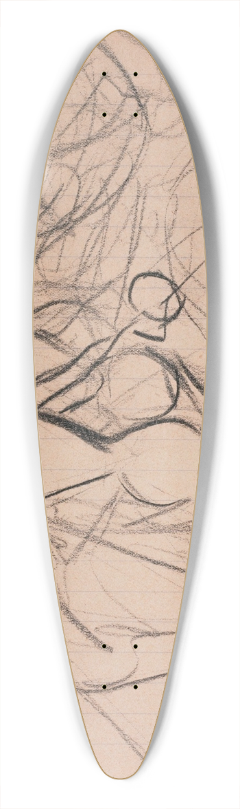 Giovanni Boldini - Scne de rue 39.3 inch art pintail longboard deck