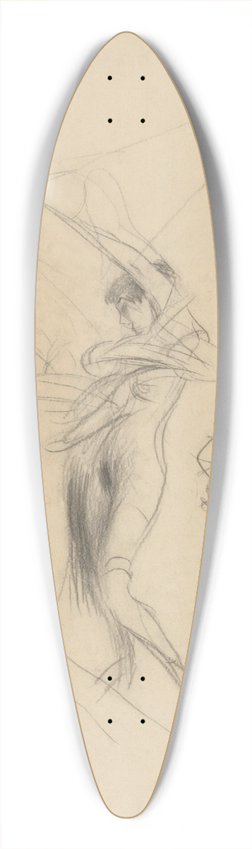 Giovanni Boldini - Study of Dancing Nudes 39.3 inch art pintail longboard deck