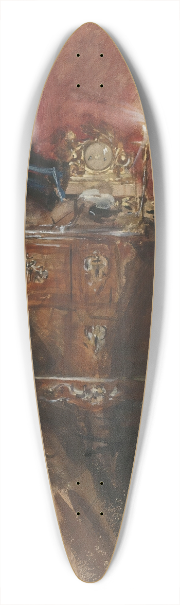 Giovanni Boldini - View Of An Interior With A Louis Xv Commode 39.3 inch art pintail longboard deck