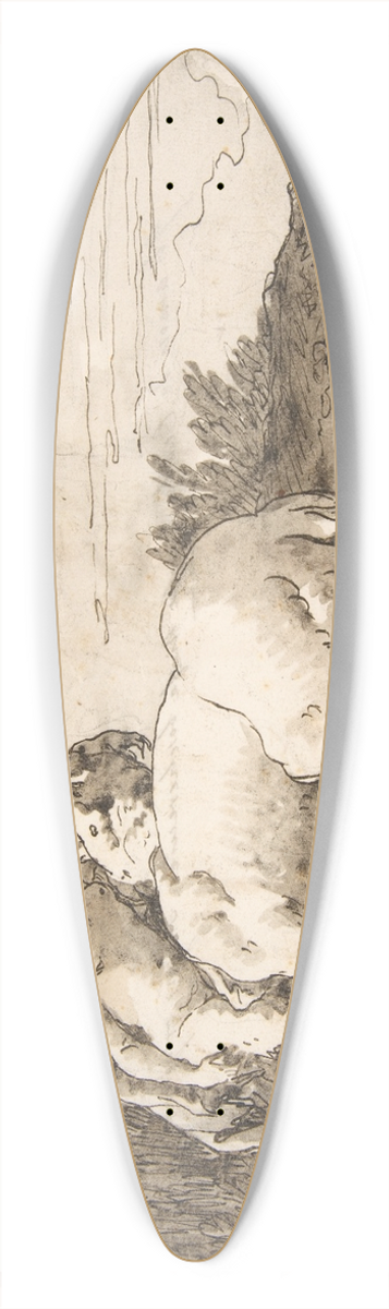 Giovanni Domenico Tiepolo - Centaur Embracing a Satyress 39.3 inch art pintail longboard deck