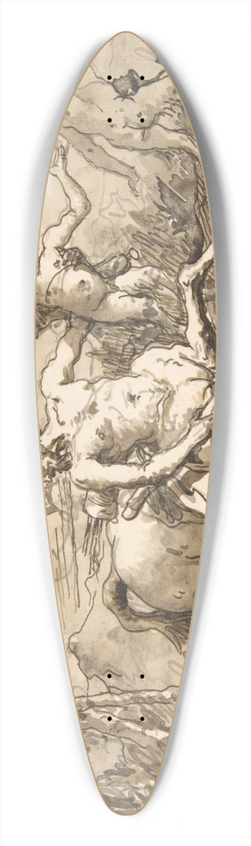 Giovanni Domenico Tiepolo - Centaur with a Club, and Two Satyrs 39.3 inch art pintail longboard deck