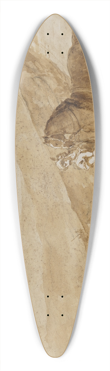 Giovanni Domenico Tiepolo - Landscape with a Horse Held by a Page 39.3 inch art pintail longboard deck