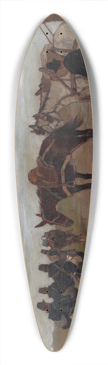 Giovanni Fattori - Strade in Toscana 39.3 inch art pintail longboard deck