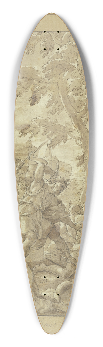 Giovanni Francesco Romanelli - Moses beschtzt die Tchter des Jethro 39.3 inch art pintail longboard deck