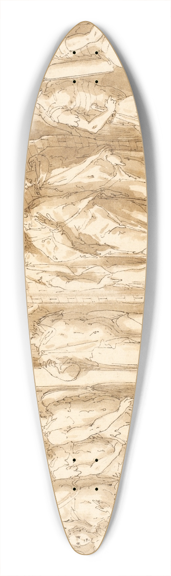 Giovanni Guerra - Kamp mellem romere og sarmatere; Marcus Aurelius taler med to ledsagere uden for lejren; indskibning og passage 39.3 inch art pintail longboard deck