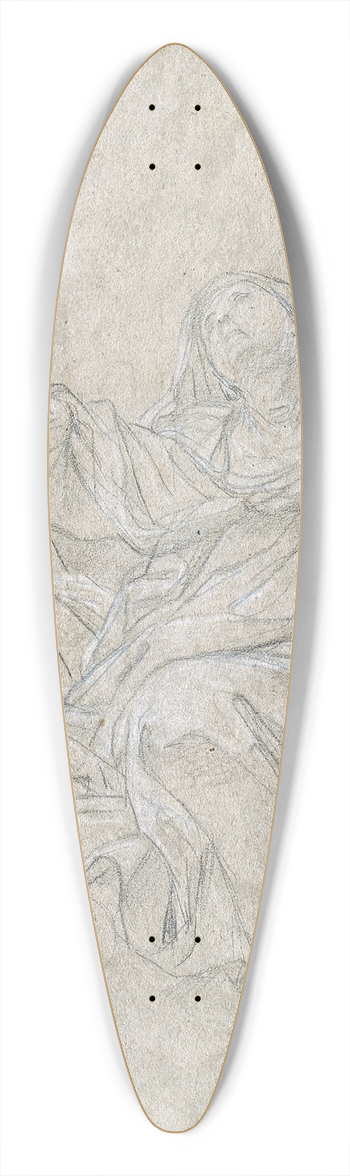 Giovanni Odazzi - Study for Saint Catherine 39.3 inch art pintail longboard deck