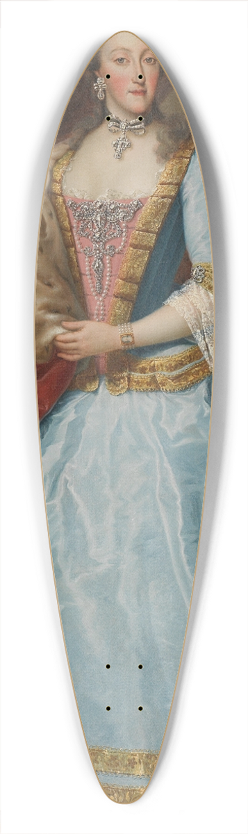 Giovanni Panealbo - Portait of Elisabetta of Lorena 39.3 inch art pintail longboard deck
