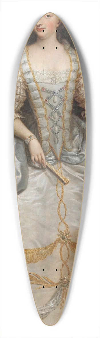 Giovanni Panealbo - Portait of Polissena of Hesse-Rotenburg (1706-1735) 39.3 inch art pintail longboard deck
