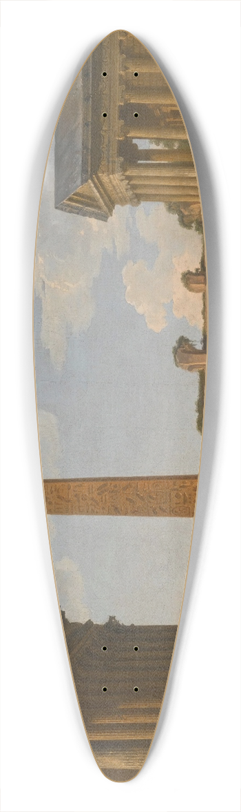 Giovanni Paolo Panini - A Capriccio View Of Rome With Ancient Ruins And The Flaminian Obelisk 39.3 inch art pintail longboard deck