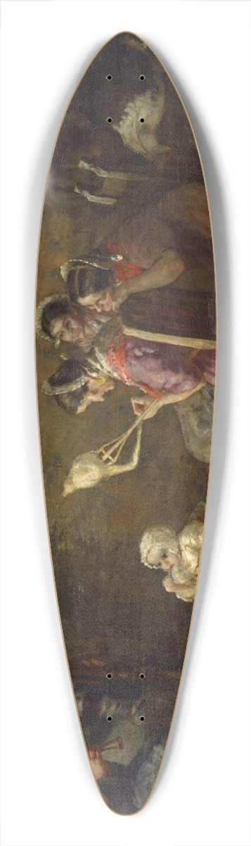 Giovanni Segantini - Bagpipers of Brianza 39.3 inch art pintail longboard deck