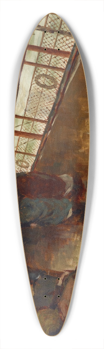 Girolamo Nerli - The voyagers 39.3 inch art pintail longboard deck