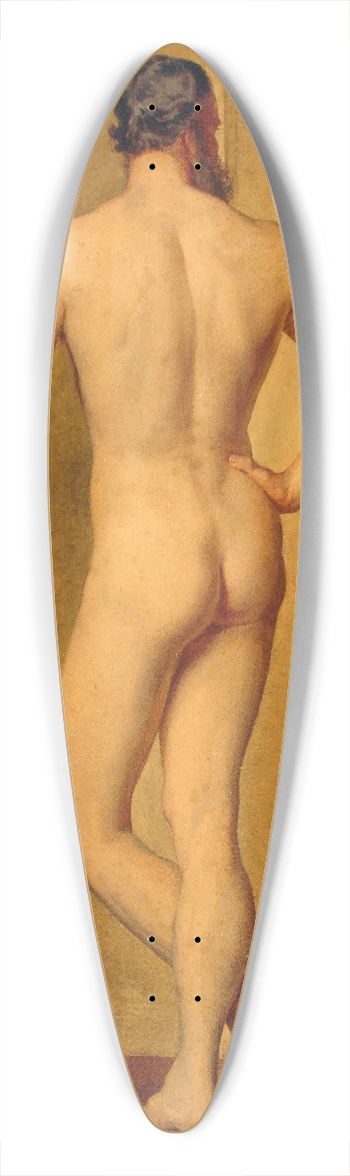 Giuseppe Agujari - Male nude 39.3 inch art pintail longboard deck