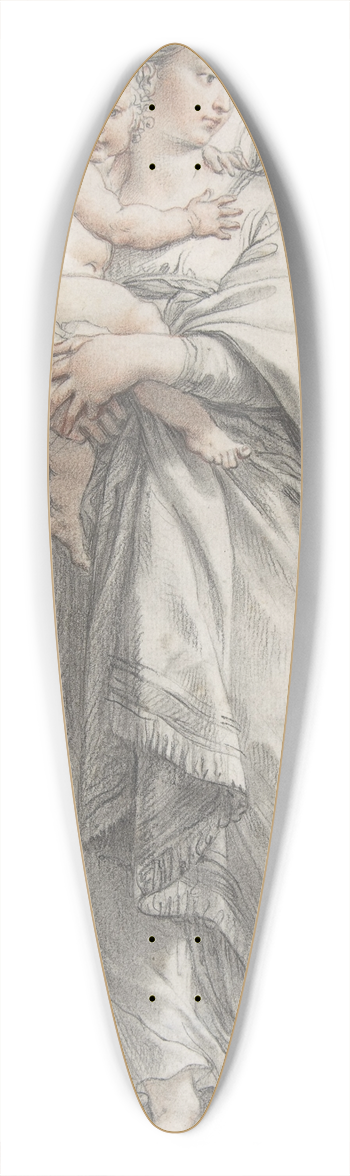 Giuseppe Cades - Virgin and Child 39.3 inch art pintail longboard deck