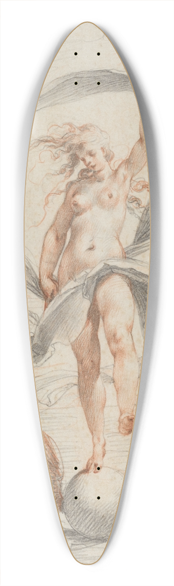 Giuseppe Cesari - Allegorical Figure 39.3 inch art pintail longboard deck