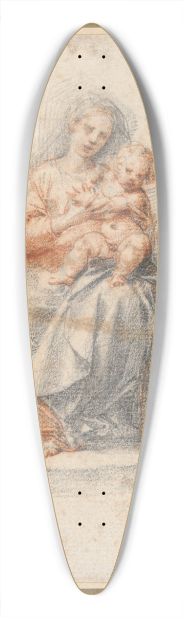 Giuseppe Cesari - Madonna and Child with St. John the Baptist and St.Augustine 39.3 inch art pintail longboard deck