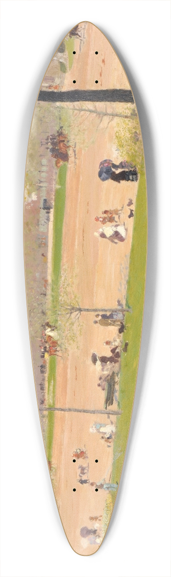 GiuseppeDe Nittis - Avenue du Bois de Boulogne 39.3 inch art pintail longboard deck