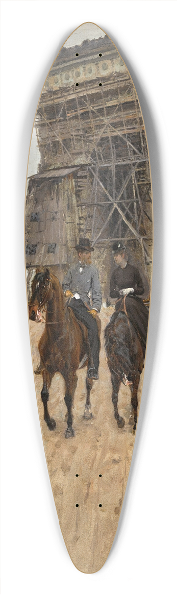 GiuseppeDe Nittis - Larc de Triomphe, Paris 39.3 inch art pintail longboard deck