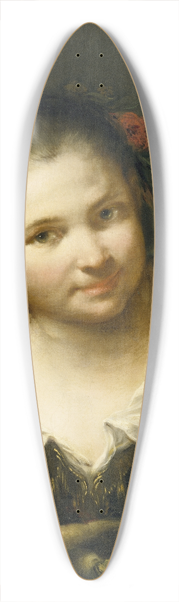 Giuseppe Nogari - Girl with Vegetables 39.3 inch art pintail longboard deck