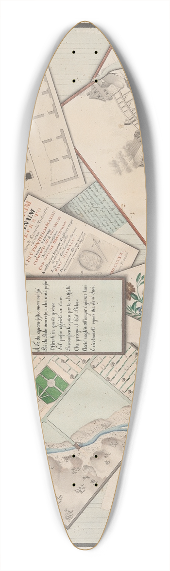 Giuseppe Voltolini - Trompe loeil 39.3 inch art pintail longboard deck