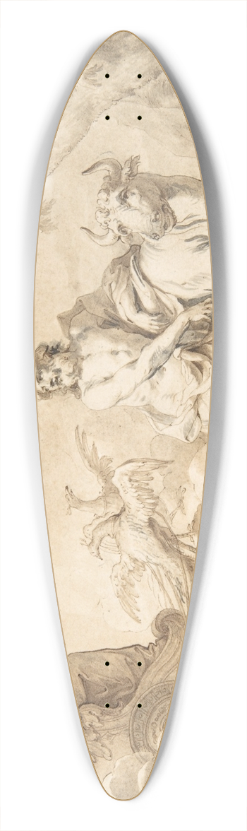 Godfried Maes - Illustrations to the Metamorphoses of Ovid; Jupiter and Io (.1); Jupiter and Io, disguised as a white beifer (.2); Mercury Rescuing Io from Argus (.3) 39.3 inch art pintail longboard deck