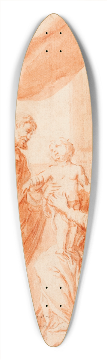 Godfried Maes - The Holy Family 39.3 inch art pintail longboard deck