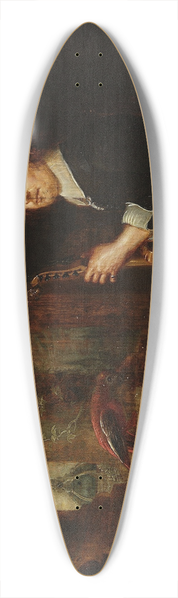 Gonzales Coques - Portrait of a man with a cythara 39.3 inch art pintail longboard deck