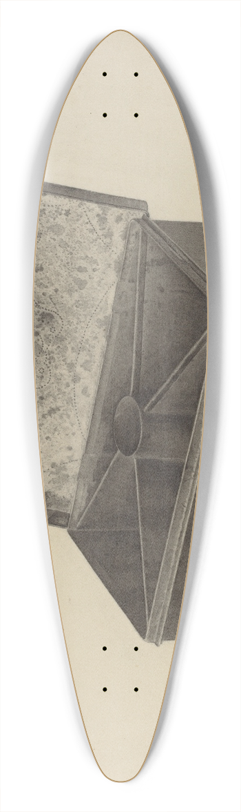 Gordon Sanborn - Pa. German Tinder Box 39.3 inch art pintail longboard deck
