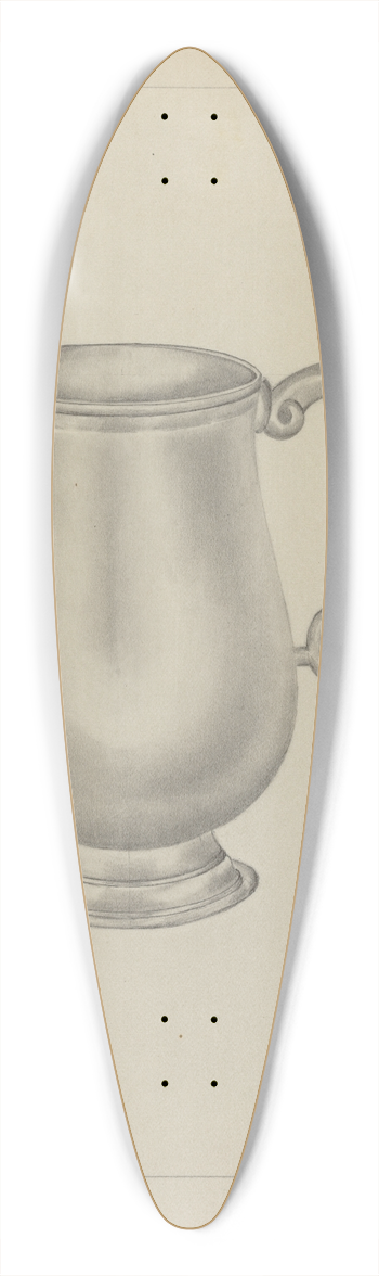 Gordon Sanborn - Silver Mug 39.3 inch art pintail longboard deck