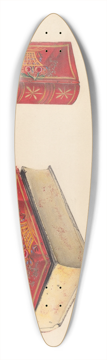 Grace Halpin - Painted Tin Trinket Box 39.3 inch art pintail longboard deck
