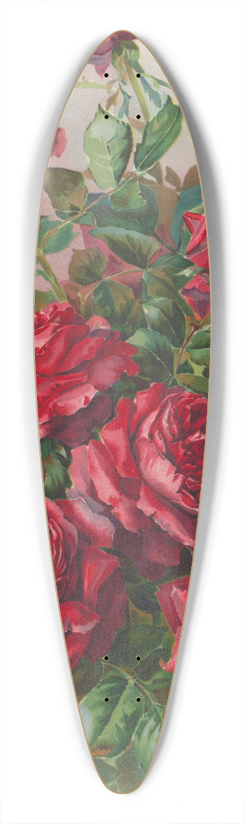 Gray Litho. Co - First prize (American Beauties) 39.3 inch art pintail longboard deck