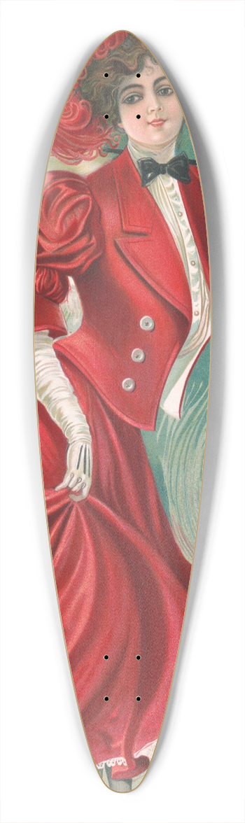 Gray Litho. Co - Laurette 39.3 inch art pintail longboard deck