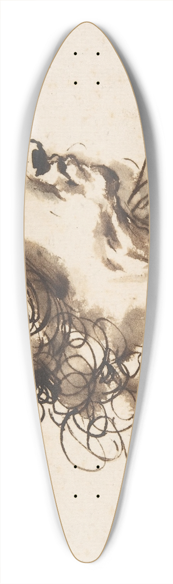 Guercino - Bust of a Man Facing Right 39.3 inch art pintail longboard deck
