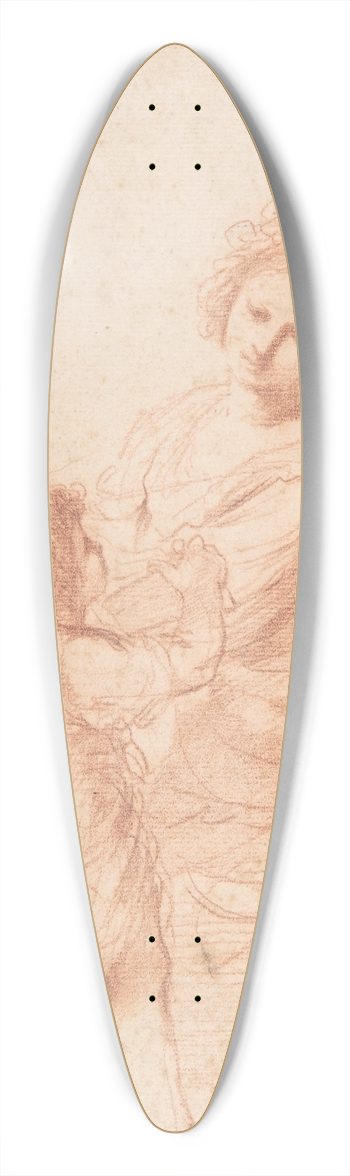 Guercino - Saint Cecilia Playing the Organ 39.3 inch art pintail longboard deck