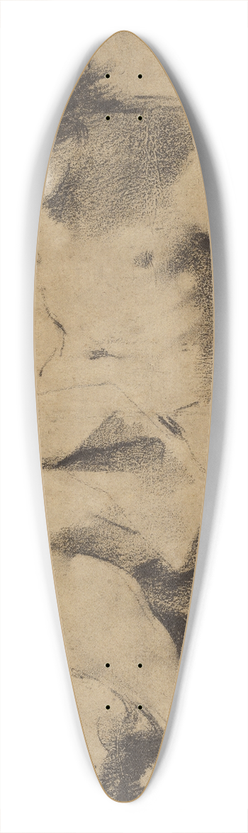 Guercino - Study of a Seated Young Man 39.3 inch art pintail longboard deck