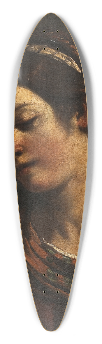 Guercino - Young Girl Reading 39.3 inch art pintail longboard deck