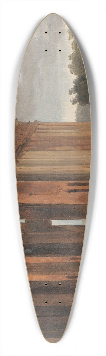 Gustaf Sderberg - A Temple in Agrigento, Sicily 39.3 inch art pintail longboard deck