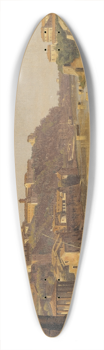 Gustaf Sderberg - View over the Tiber to the Aventine, Rome 39.3 inch art pintail longboard deck