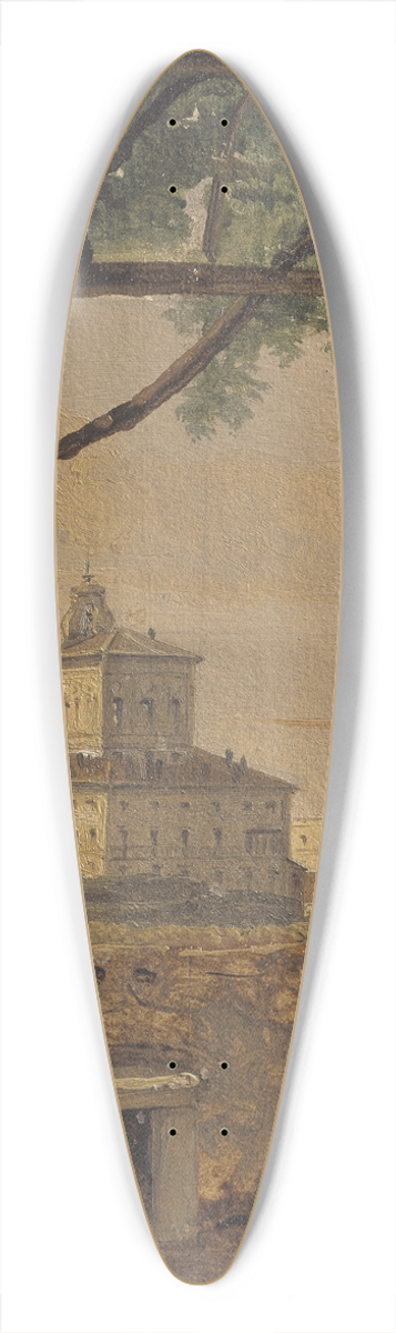 Gustaf Sderberg - View to the Quirinal from the Villa Malta, Rome 39.3 inch art pintail longboard deck