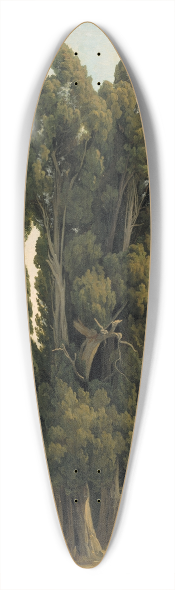 Gustaf Wilhelm Palm - Cypresses. Study 39.3 inch art pintail longboard deck