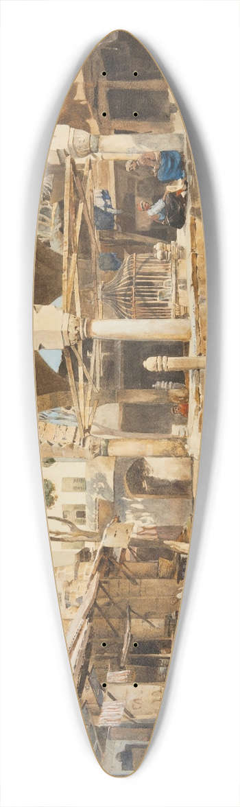 Gustav Bauernfeind - A Well In Jaffa 39.3 inch art pintail longboard deck